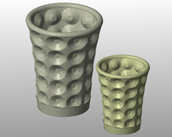 ３次元モデリングにより作成した湯呑みイメージ図