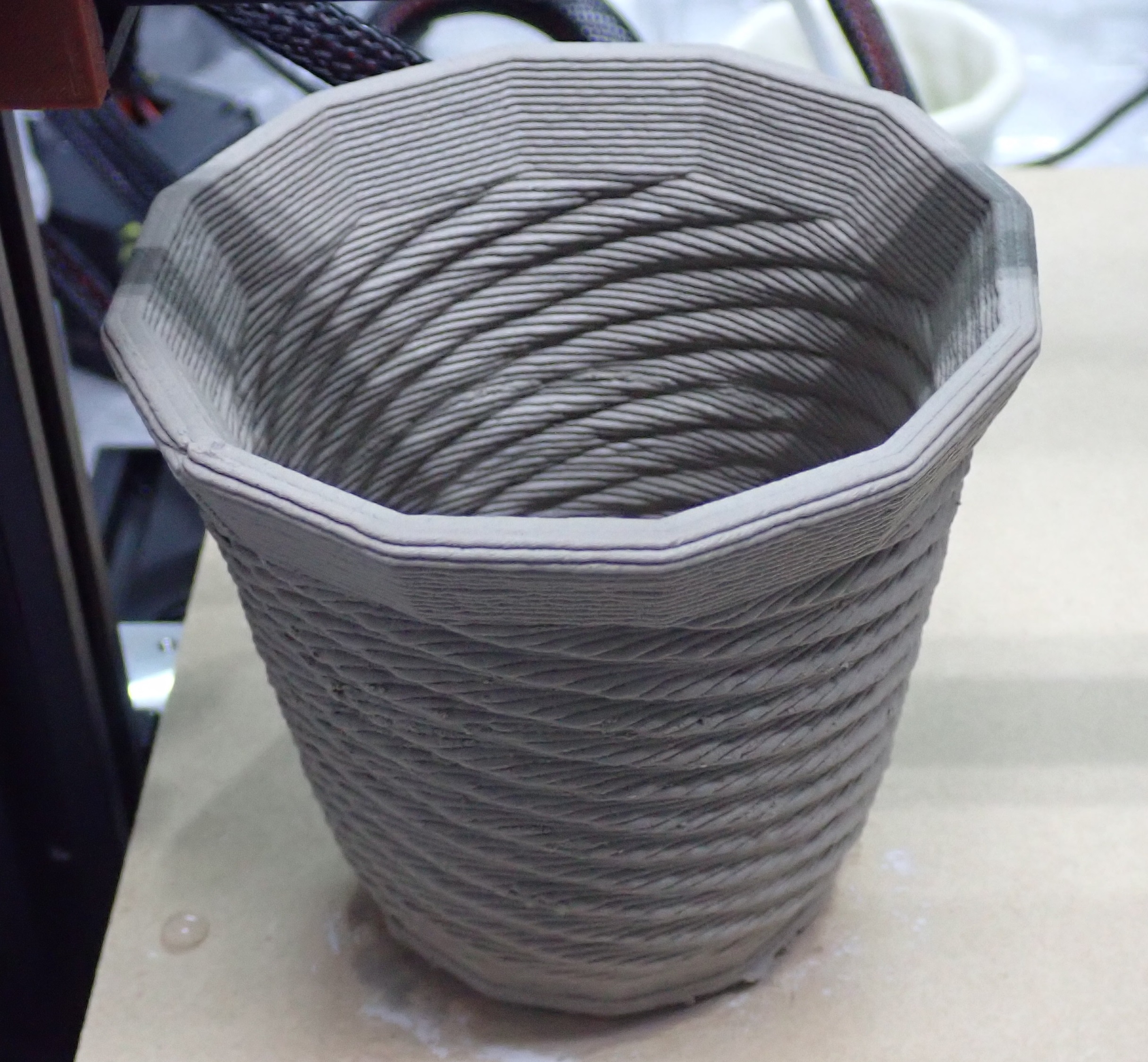 模様を付けた状態で出力完了